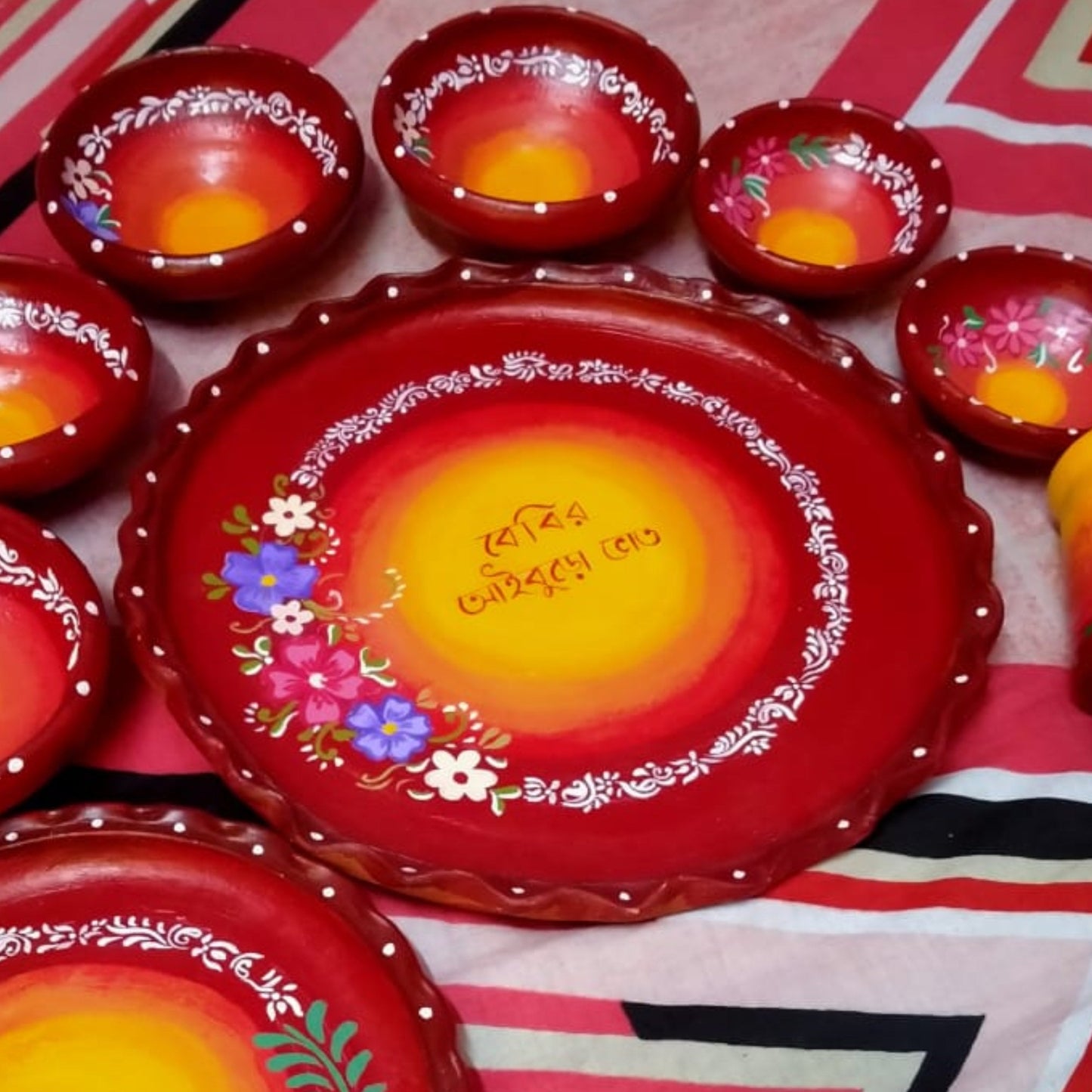 Shaaj-Saj Matir Thala Set – (9 Pieces)