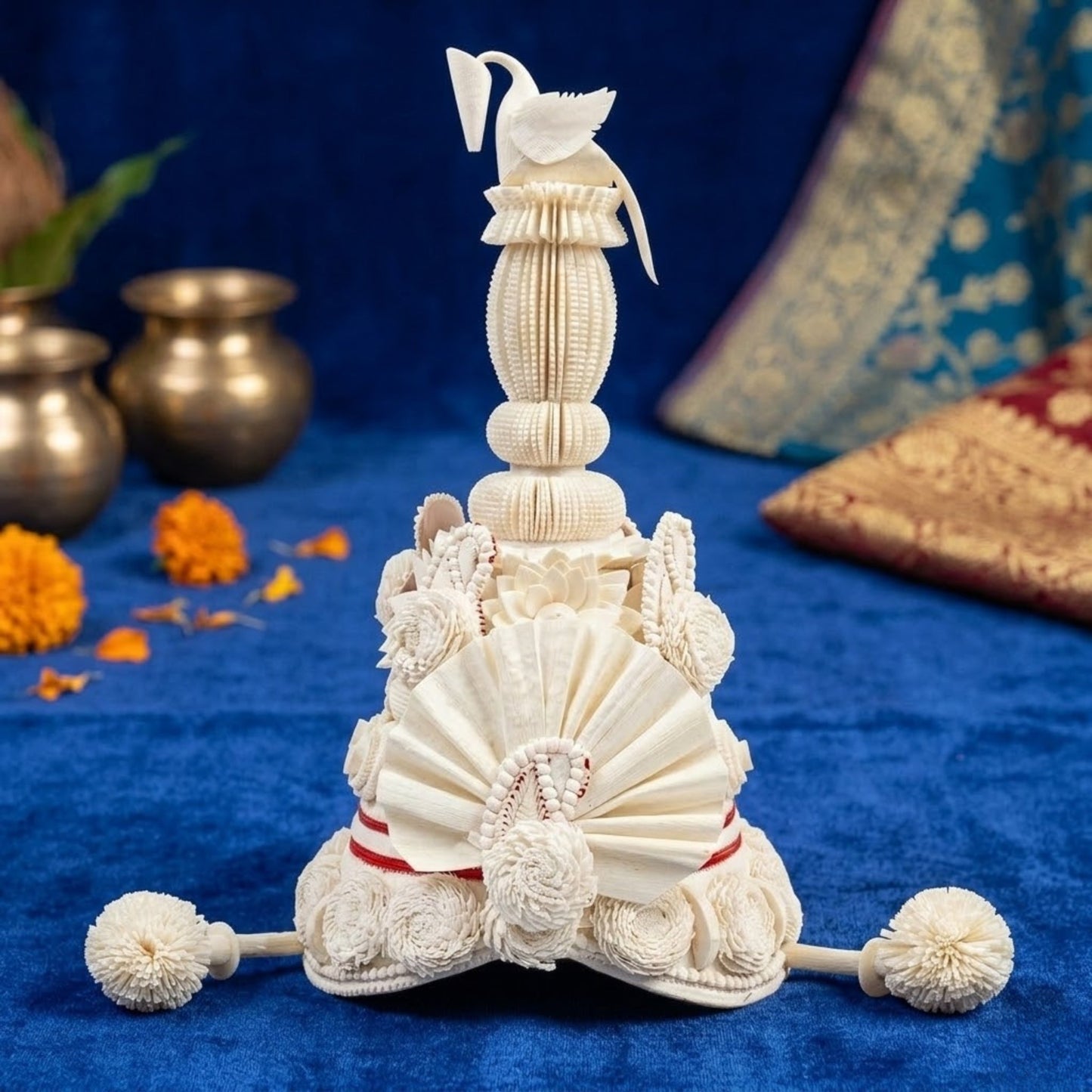 Royal Sholapith Groom Wedding Crown