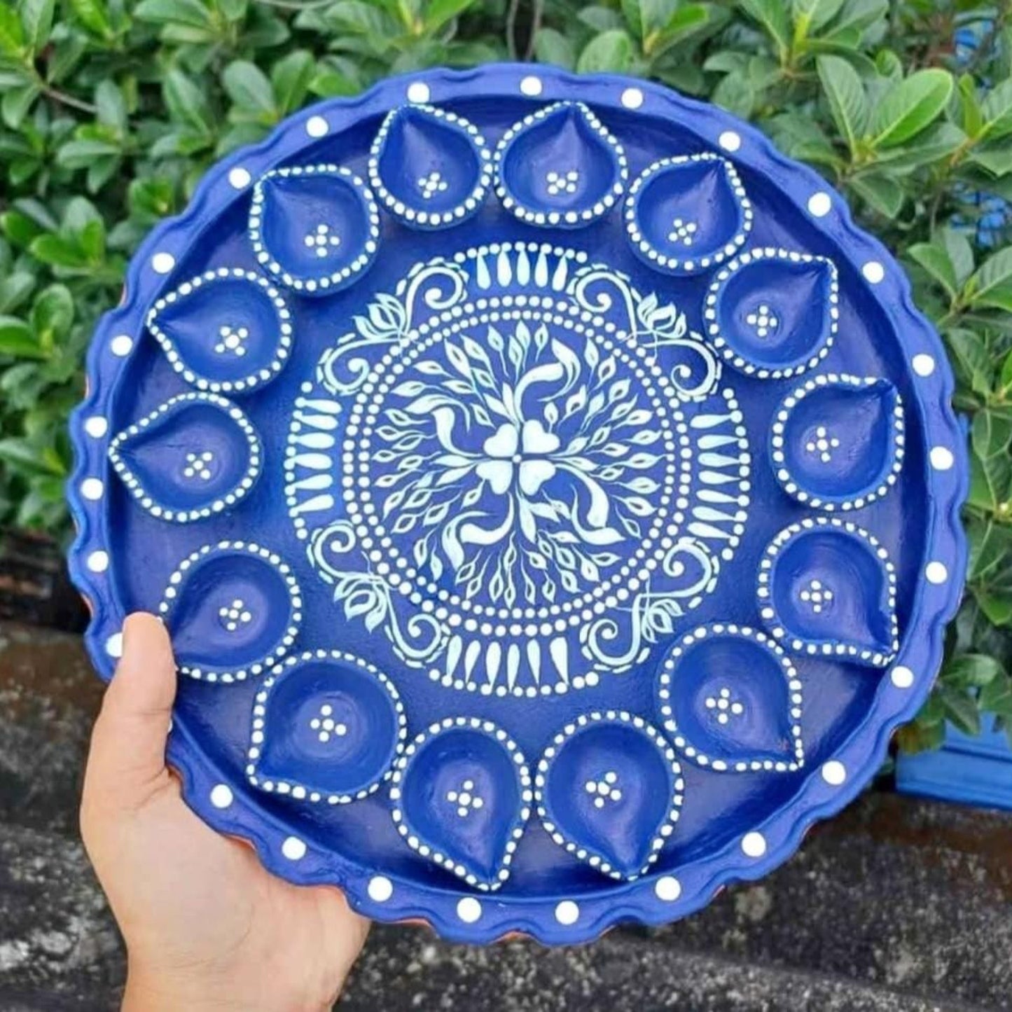 Peacock Bliss Mati Diya Set