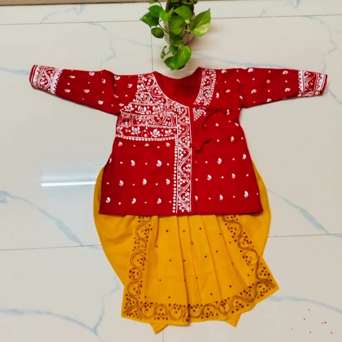 Regal Bloom - Baby Panjabi Set in Royal Hues