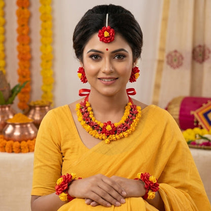 Tulaika  Floral Haldi Bridal Set –  Gaye Holud Jewellery