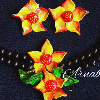 Floral Enchantment – Clay Choker Set
