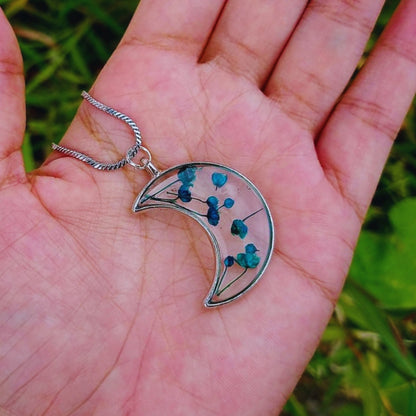 Chandrika Resin Pendant  – Crescent Elegance