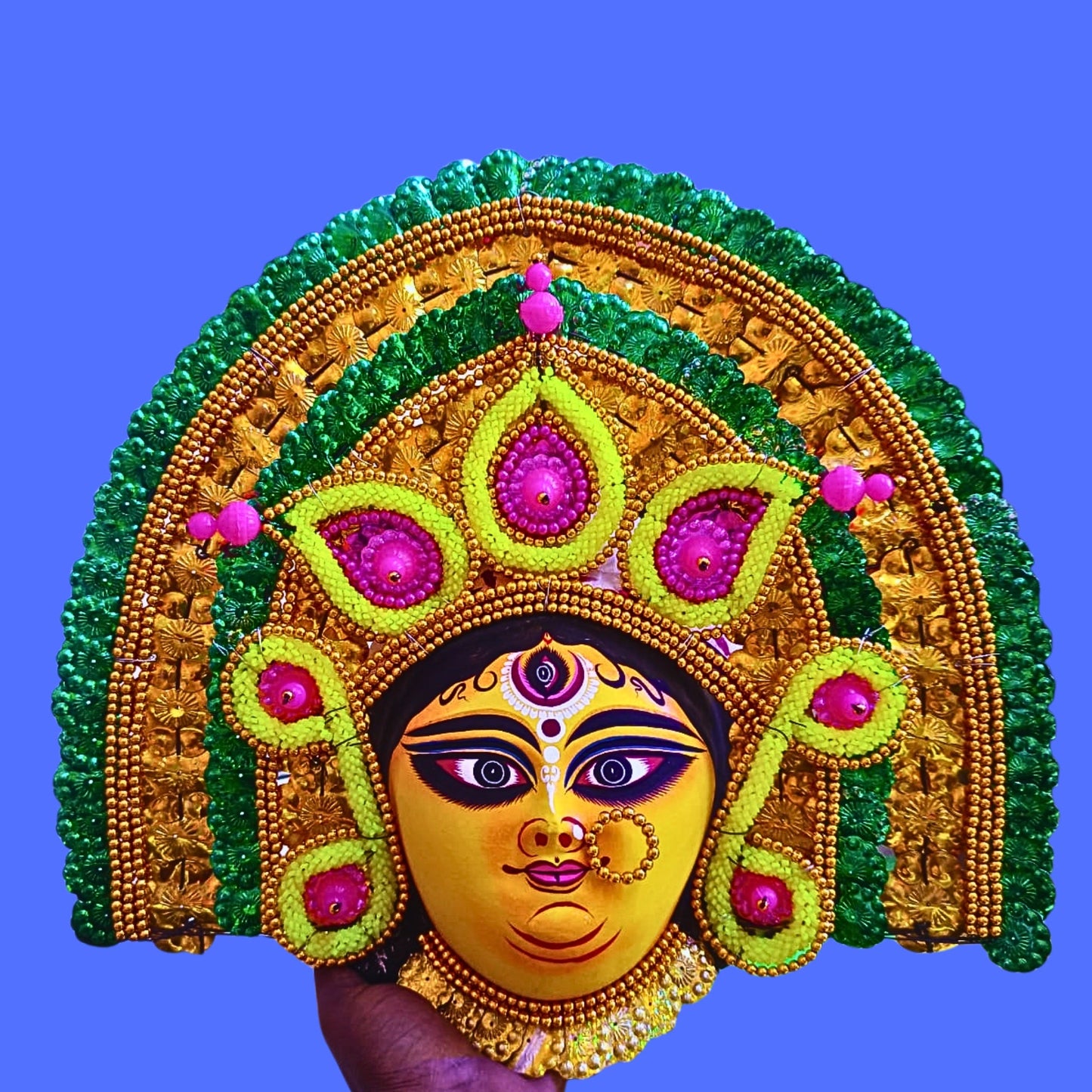 Mahadevi Durga Chhau Mukhosh – (14×14 inch)