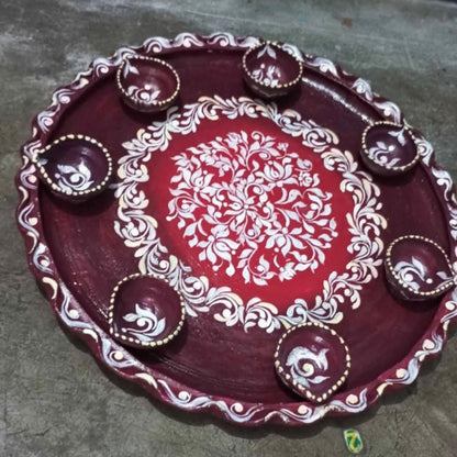 Mandala Art Mati Diya Set