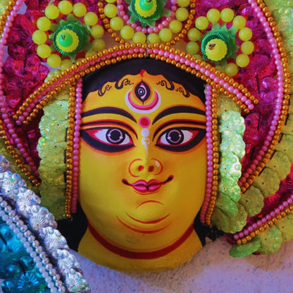 Mahashakti Durga Chhau Mukhosh(14×14 inch)