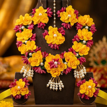 Nandini Sunflower Haldi Jewellery – Gaye Holud Jewellery