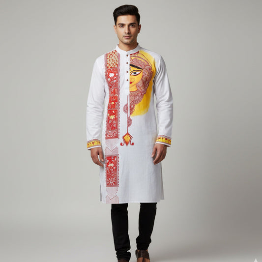 Shakti Stotra – Hand Painted Panjabi