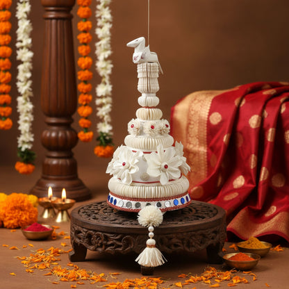 Classic Sholapith Groom’s Topor (14 inch X 24 inch)