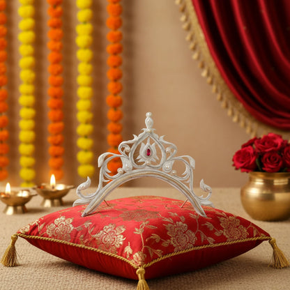 Handcrafted Sholapith Bridal Mukut