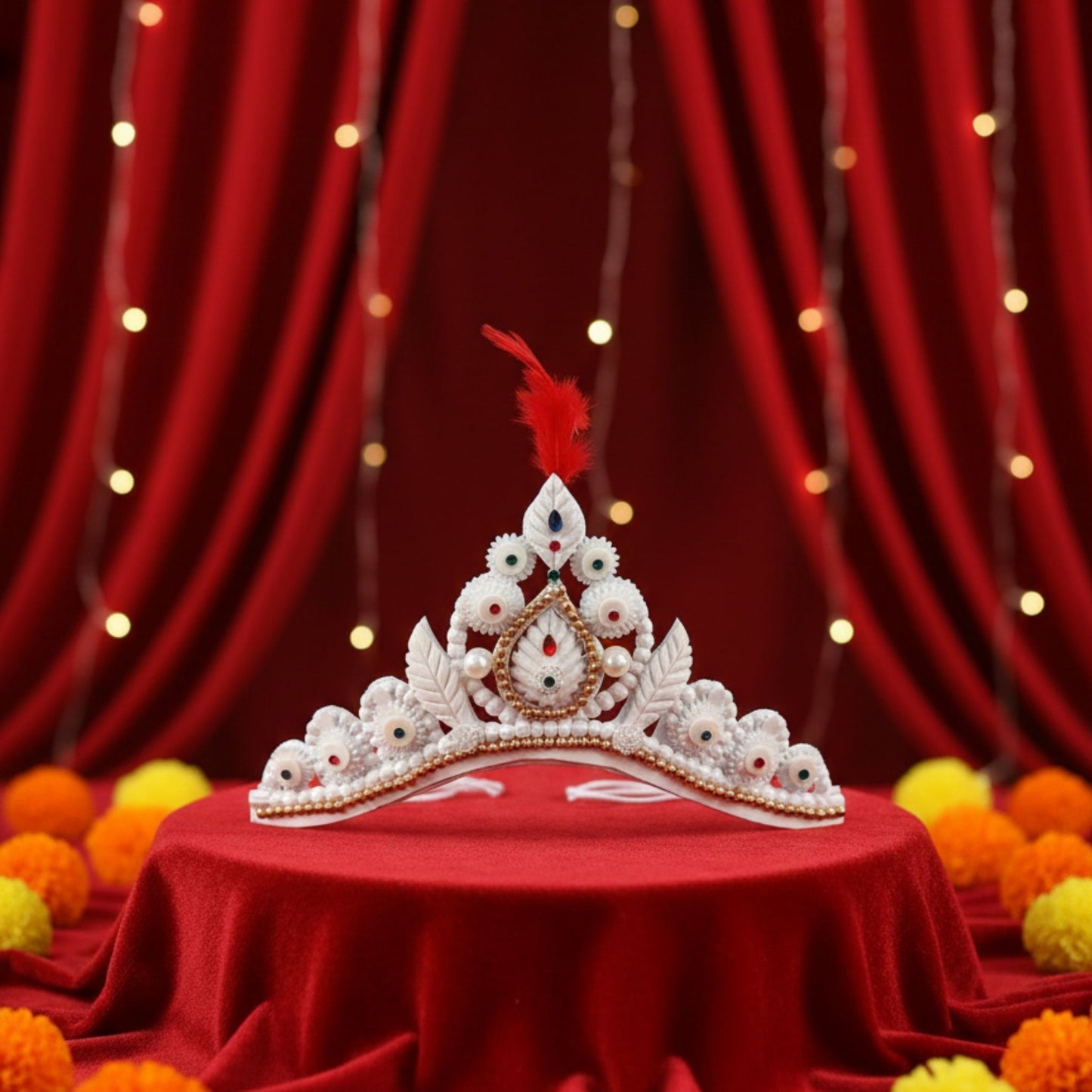 Handcrafted Bengali Sola Wedding Mukut