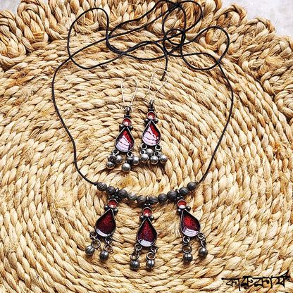 Sharvani Oxidized Choker Set