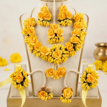 Rajanigandha Floral Haldi Jewellery Set – Gaye Holud