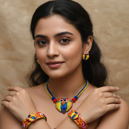 Nocturnal Elegance – Owl Choker Jewelry Set