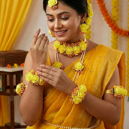 Hiranmayee Floral Jewellery – Haldi Jewellery