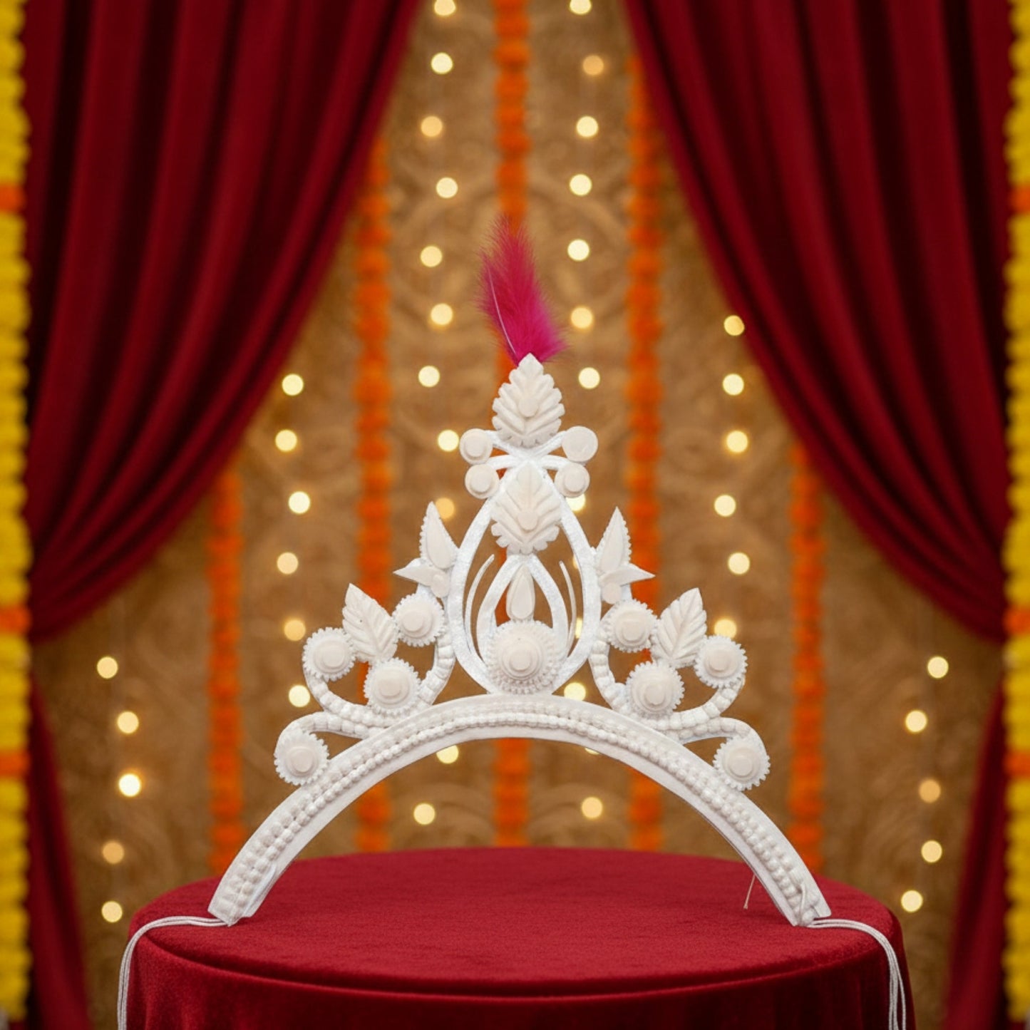 Elegant Pure Sola Wedding Mukut