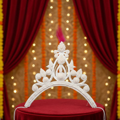 Elegant Pure Sola Wedding Mukut