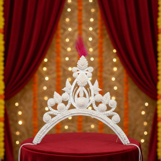 Elegant Pure Sola Wedding Mukut