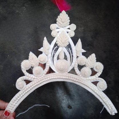 Elegant Pure Sola Wedding Mukut