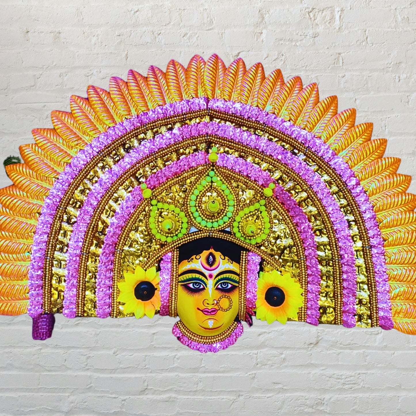 ShaktiRoop Durga Face Mukhosh – Traditional Wall Art