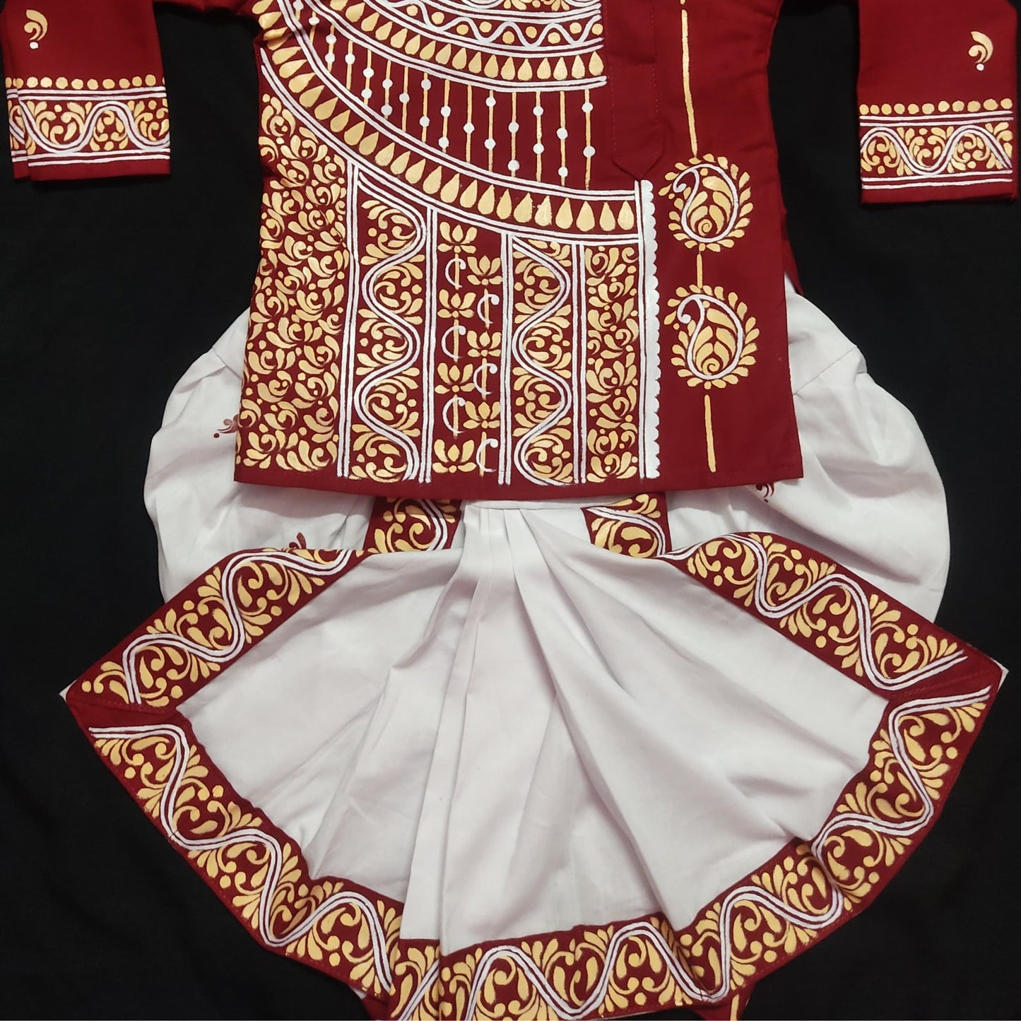Royal Red Baby Dhuti Panjabi Set