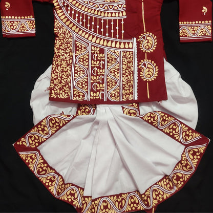 Royal Red Baby Dhuti Panjabi Set