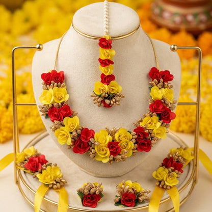 Karabi Floral Jewellery Set – Haldi Jewellery