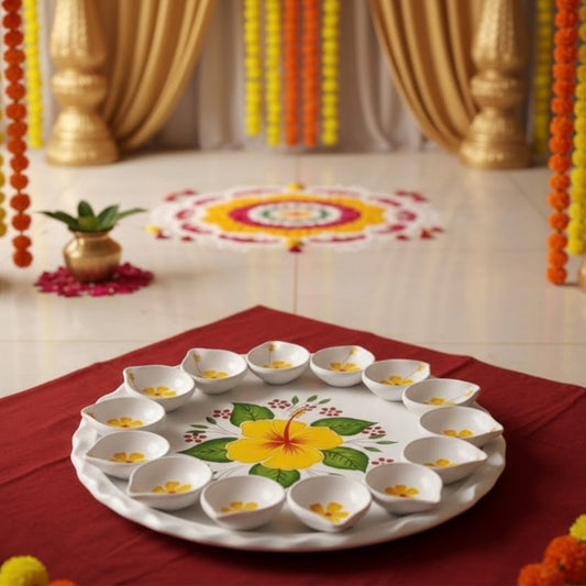 Panchapradip Handcrafted Clay Diya Set