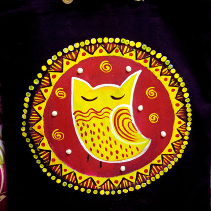 Wise Choice Tote – Handcrafted Owl Art