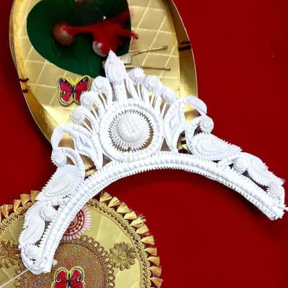 Authentic Bengali Bride Sola Mukut