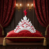Serene White Feather Bridal Mukut