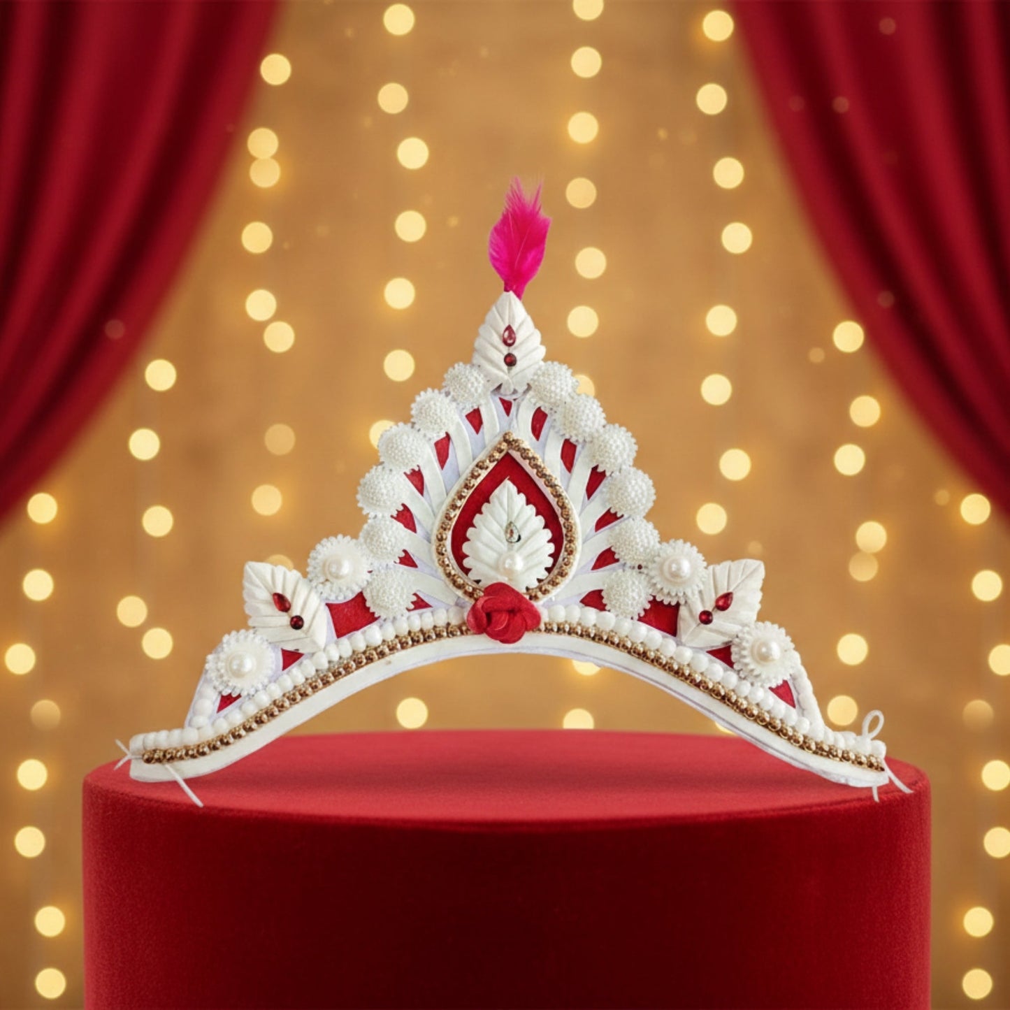 Traditional Pure Sola Bridal Mukut