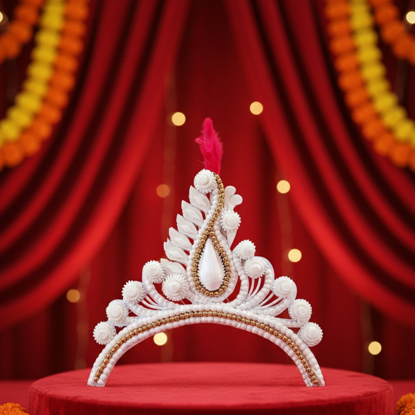 Traditional Pure Sola Bridal Mukut