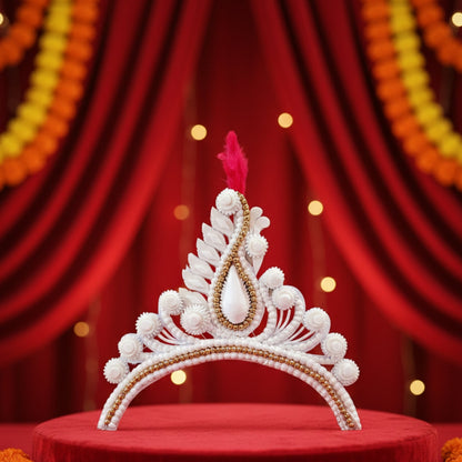 Traditional Pure Sola Bridal Mukut