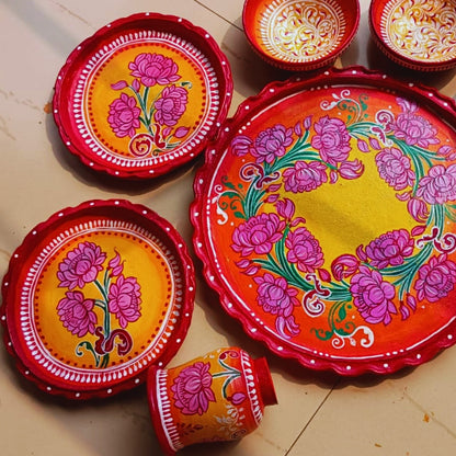 Gramer Aanginay Matir Thala Set - 7-piece