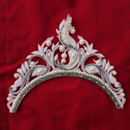 Elegant Pearl Mukut Wedding Tiara