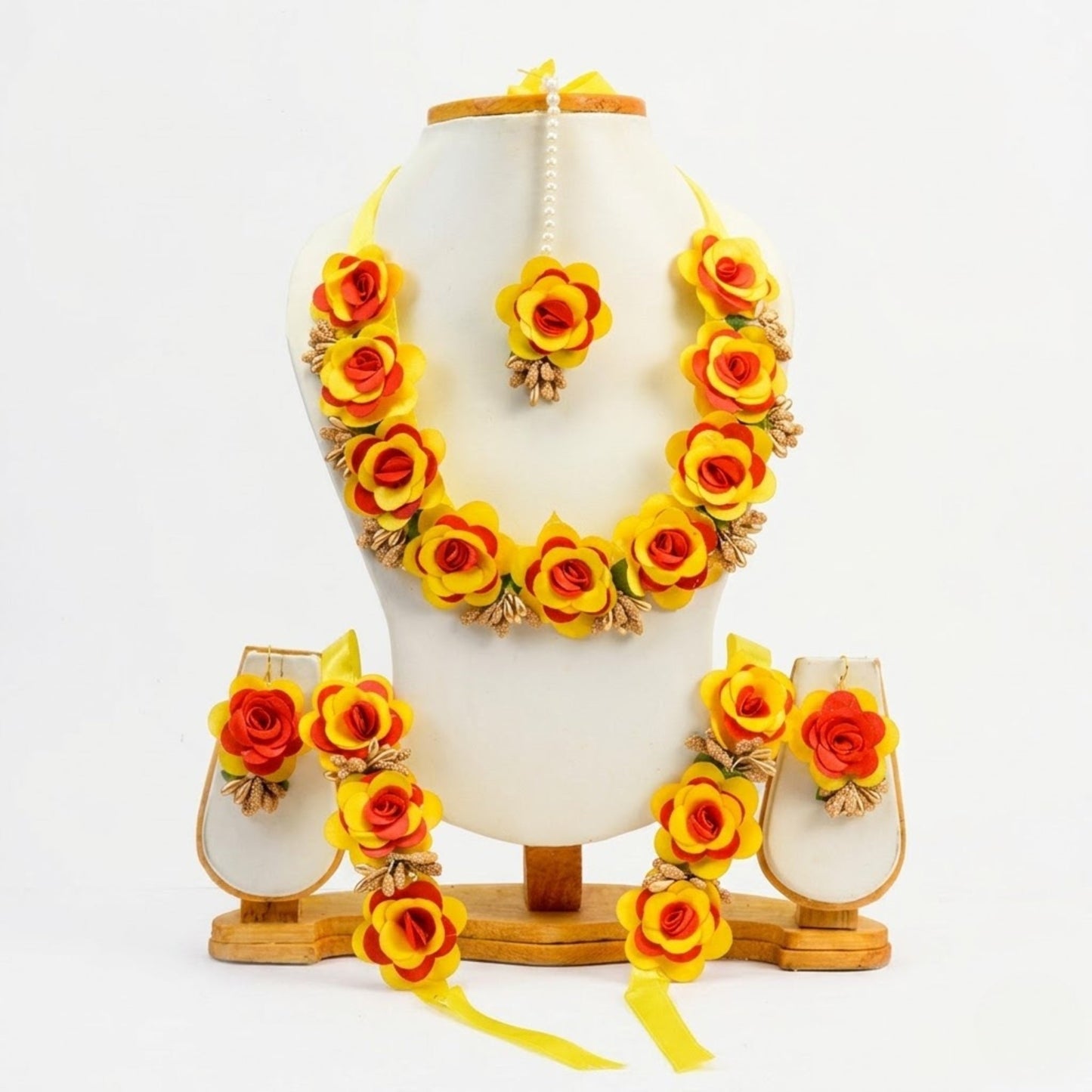 Shephali Floral Haldi Set – Gaye Holud Jewellery