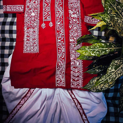 Kalkon Ka Jadoo – Hand Printed Dhoti & Panjabi