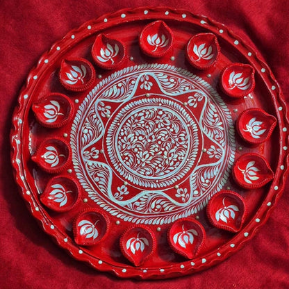 Kalash Charm Designer Mati Diya Set