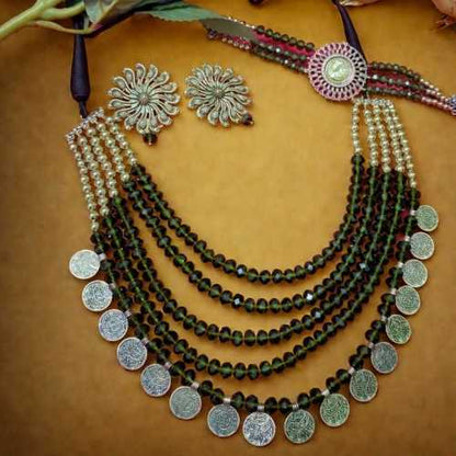 Oxidized Charm Necklace