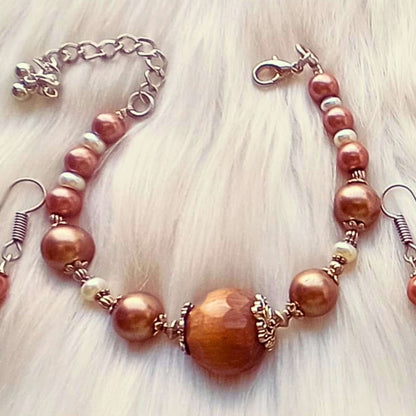 The Chocoholic bracelet earrings  set