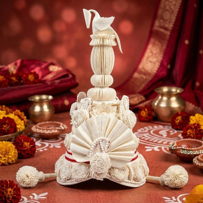 Royal Sholapith Groom Wedding Crown