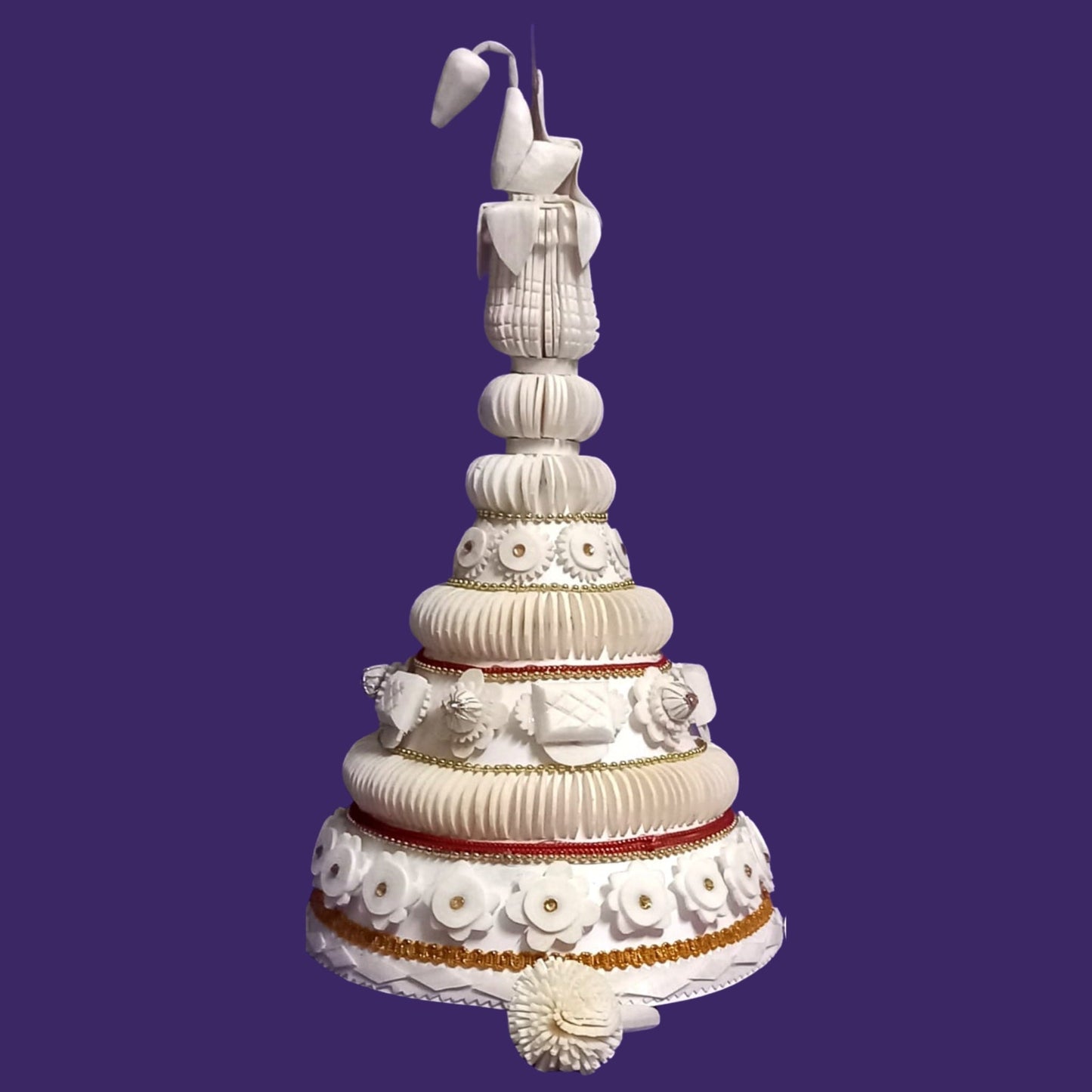 Regal Sholapith Topor for Groom (14 inch X 24 inch)