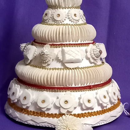 Regal Sholapith Topor for Groom (14 inch X 24 inch)