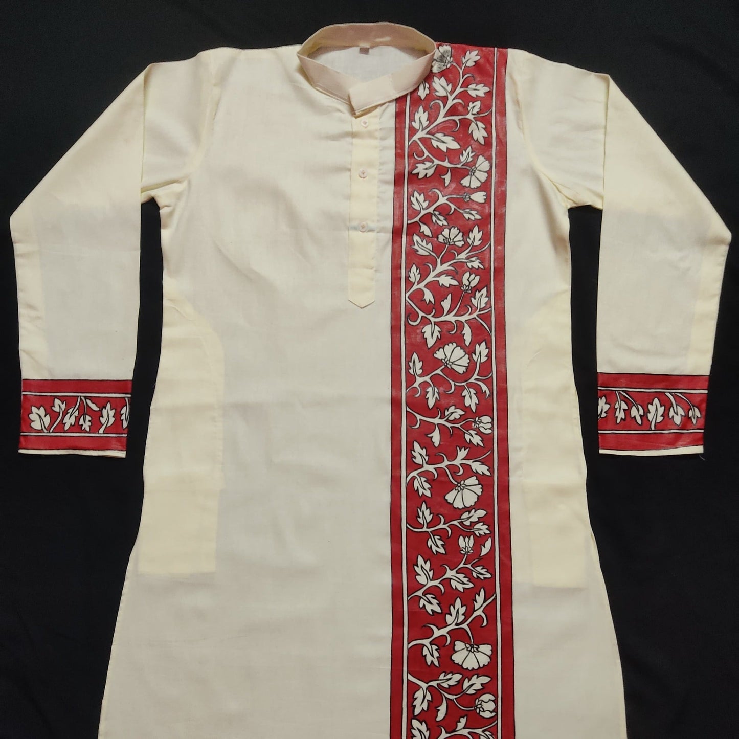 Blossom Breeze Floral Art Panjabi