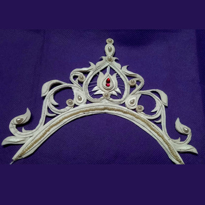 Handcrafted Sholapith Bridal Mukut